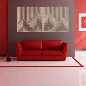 drevená nástenná dekorácia – geometrické horské línie (2 ks) | SENTOP HDF0481