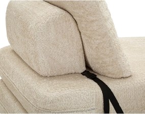 Biele rozkladacie kreslo z textílie buklé Faster – Mauro Ferretti