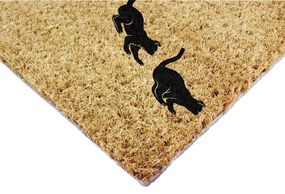 Rohožka z kokosového vlákna 60x90 cm Jumping Cats – Artsy Doormats