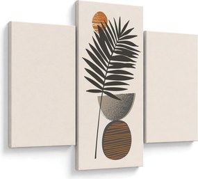 Obraz - Abstrakcia s palmovým listom (90x60 cm)