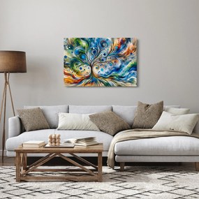 Obraz – Farebný energetický strom (90x60 cm)
