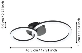 Eglo 31772 - LED Stmievateľné stropné svietidlo PARRAPOS-Z LED/15W/230V