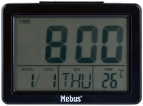 MEBUS Digitálny budík (čierna) (100350550)