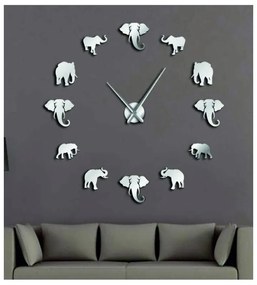 Sentop - Moderné nalepovacie nástenné hodiny na stenu slon i zlaté SZ070