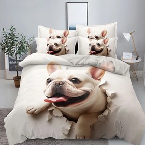 Obliečky BULLDOG WHITE 3-dielna sada 140x200 cm