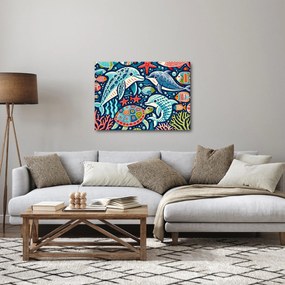 Obraz – Kreslené vodné zvieratká (70x50 cm)