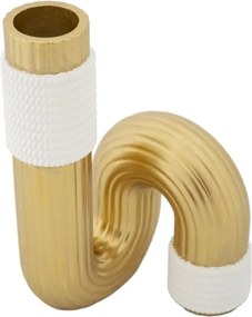 Váza Bann Veľká 18 cm zlatá/biela