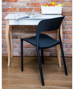 Biely písací stôl Ragaba Lillo, dĺžka 85 cm