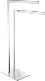 Držiak uterákov Optima Glass chróm / biela GLASDRZRUCB, 1 ks