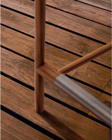 Drevená záhradná barová stolička v prírodnej farbe Turqueta – Kave Home