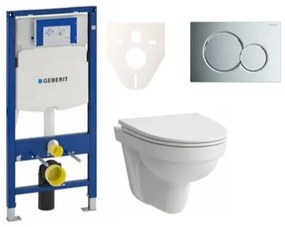 Cenovo zvýhodnený závesný WC set Geberit do ľahkých stien / predstenová montáž + WC Laufen Laufen Pro Nordic SIKOGES3H2, 1 ks