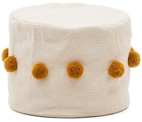 Taburet v horčicovej farbe/béžový Manua – Kave Home