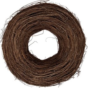 Prírodný hnedý prútený brestový veniec Elm M - Ø 40*12 cm