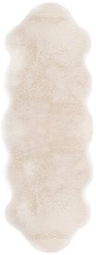 Biela umelá kožušina Tiseco Home Studio Lambskin, 60 x 180 cm