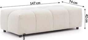 Béžová podnožka Albane – Ropez