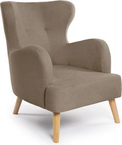 Béžové kreslo ušiak Noemye – Bonami Selection