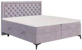 Manželská posteľ Boxspring 120 cm Lavande (levanduľová) (s matracom a úl. priestorom). Vlastná spoľahlivá doprava až k Vám domov. 1043405