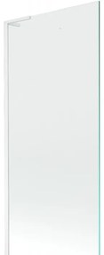 Mexen Next L, 1-krídlová vaňová zástena 80 x 150 cm, 6mm číre sklo, biely profil, 895-080-000-03-00-20