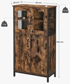 Komoda FIRA hnedá/čierna