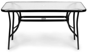 ModernHome Záhradný stôl vlnitý sklenený 140x80cm terasa balkón