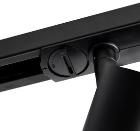 Moderný koľajnicový systém s 3 čiernymi bodovými svetlami 1-fázový 100 cm - Iconic Jeany