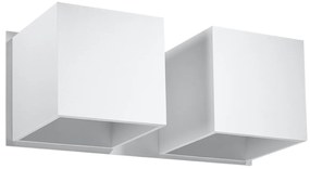 Nástenné svietidlo Quad, 2x biele kovové tienidlo