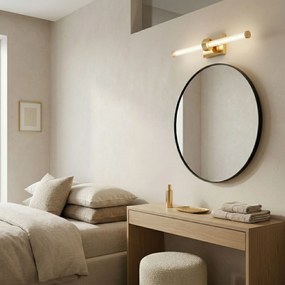 Toolight Toolight, LED nástenné svietidlo 40cm, 9W, 4000K, 1000lm, APP1883-1W, zlatá lesklá, OSW-66038