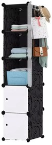 Hogler 3411 Variabilný policový systém 5 políc 175 x 37 x 47 cm, čierna