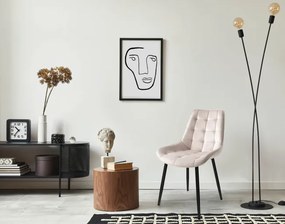 Jedálenská stolička NORMAN zamatová, béžová