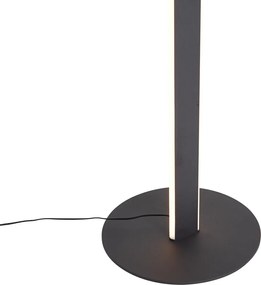 Dizajnová stojaca lampa čierna vrátane LED s 3-stupňovým stmievaním - Gate