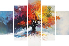 Obraz - Pestrofarebný strom (150x105 cm)