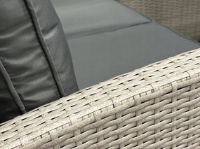 Rohový ratanový nábytok s taburetkami - 8 a viac osôb