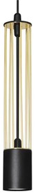 Luster na lanku BARS 1xGU10/20W/230V zlatá/čierna
