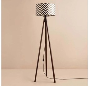 Stojacia lampa AYD 1xE27/40W/230V hnedá/čierna/biela+