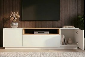 TV-skrinka 47810 Loft 160cm Biela/Prírodná Dub Dyha - Komfort-nábytok