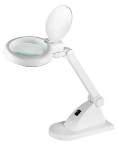 LED Stolná lampa s lupou LED/6W/230V biela