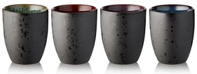 Čierne keramické hrnčeky v súprave 4 ks na latte 270 ml Gastro Black/Mix – Bitz