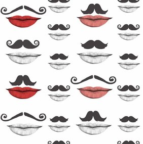 MINDTHEGAP Moustache and lips - tapeta