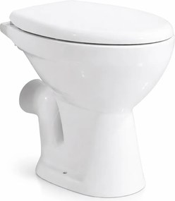 CORI || WC misa s hlbokým splachovaním a sedátkom, keramika, biela, zadný odpad