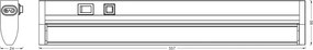 Osram - stmievateľné LED podlinkové svietidlo LINEAR TURN LED/10W/230V 55 cm biela
