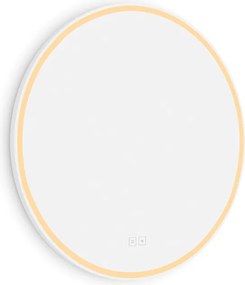 Nimco Biele okrúhle LED zrkadlo pr. 600 s dvoma dotykovými senzormi - ZPB 28000RVX-05