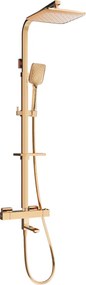 Mexen - CQ62 sprchový set s termostatickou batériou Cube, ružová- zlatá, 779106295-60