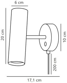 DFTP by Nordlux - Nástenné bodové svietidlo MIB 1xGU10/8W/230V čierna