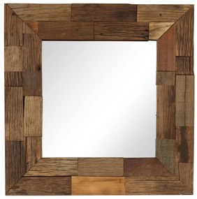 Zrkadlo, recyklovaný masív 50x50 cm