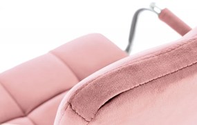 Detská stolička na kolieskach GONZO 4 — látka, ružová