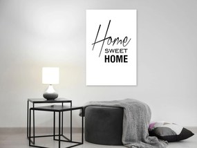 Artgeist Obraz - Black and White: Home Sweet Home (1 Part) Vertical Veľkosť: 20x30, Verzia: Na talianskom plátne