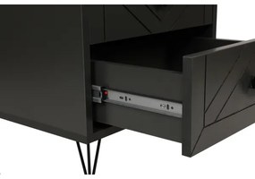 Nočný stolík LUNA 55x50 cm antracit/čierna