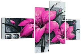 Obraz ružové kvety