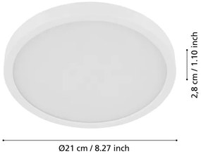 Eglo 901011 - LED stropné svietidlo so snímačom FUEVA LED/17W/230V pr.21cm