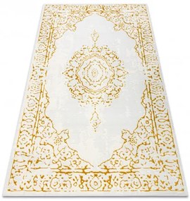 Koberec CORE 6268 Ramka, ornament - slonia kosť / zlatý